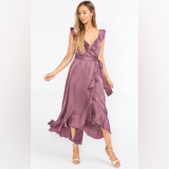 Show Me Your Mumu Samantha Ruffle Wrap Dress size Medium - Picture 4 of 15